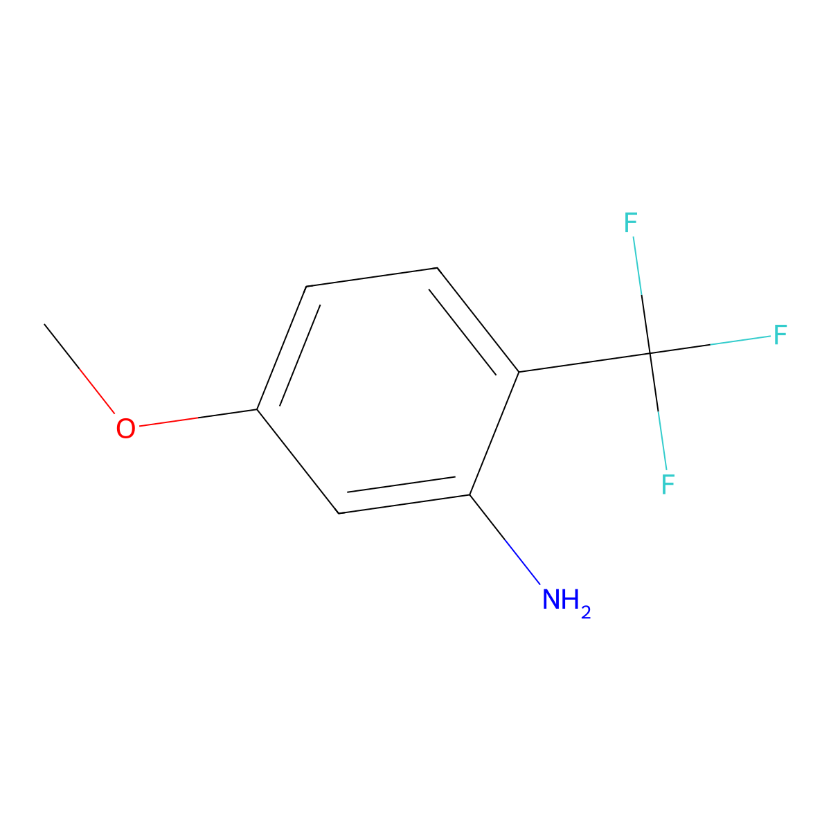 5-Methoxy-2-(trifluoromethyl)aniline molecular structure, CAS 654-83-1