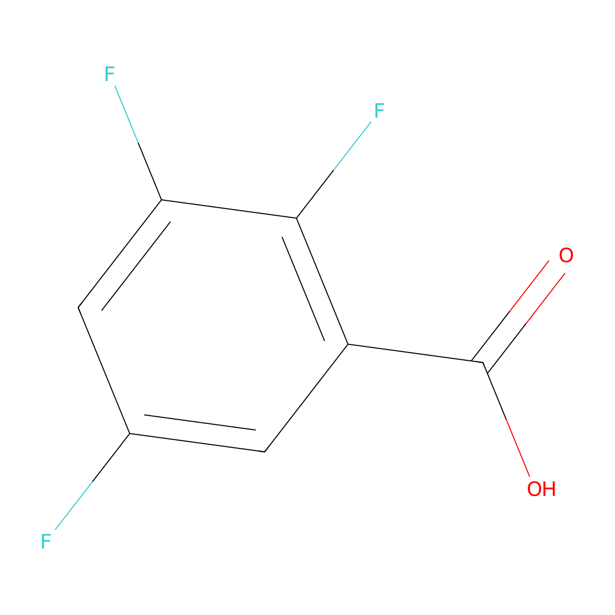 2,3,5-Trifluorobenzoic acid molecular structure, CAS 654-87-5
