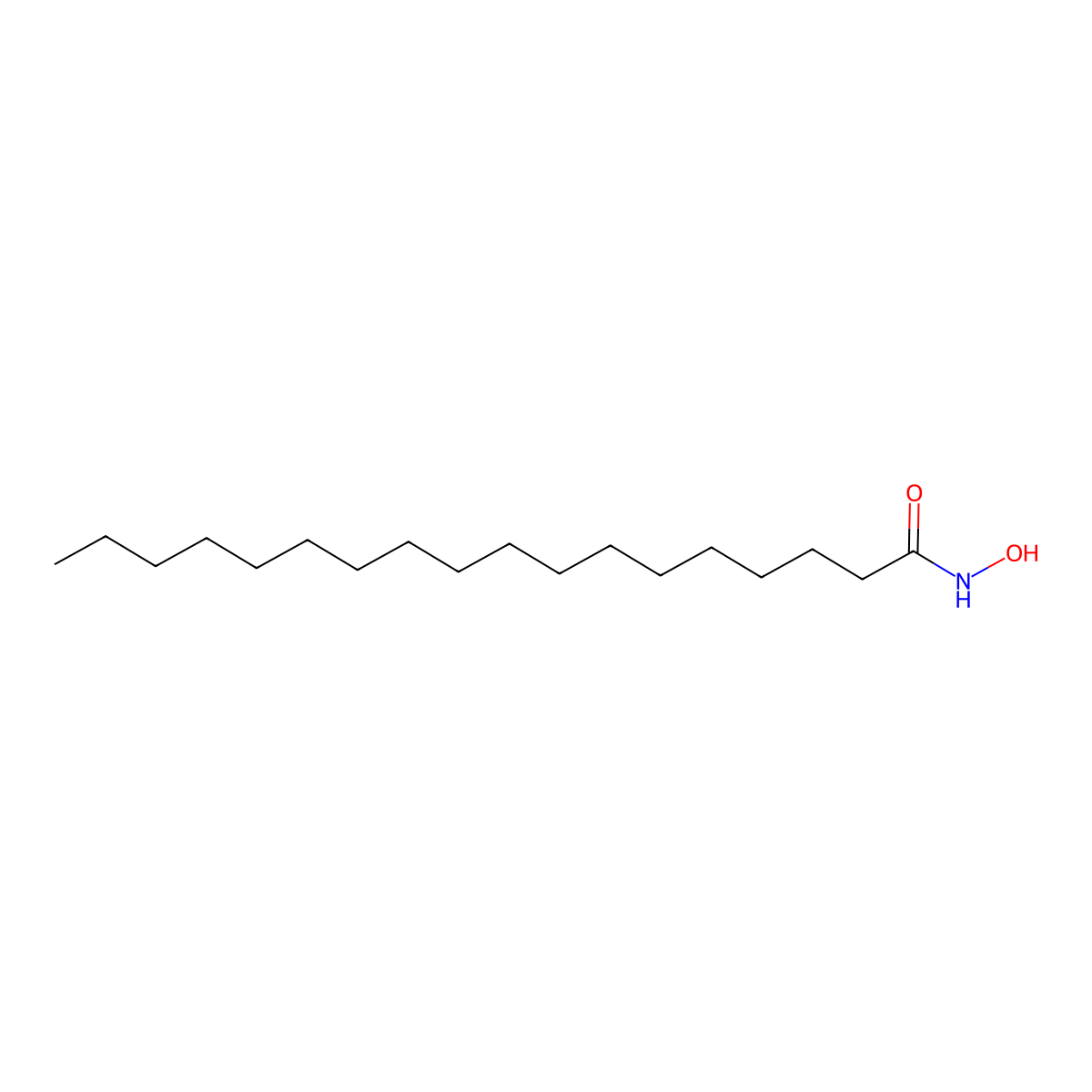 Octadecanamide, N-hydroxy- molecular structure, CAS 6540-56-3