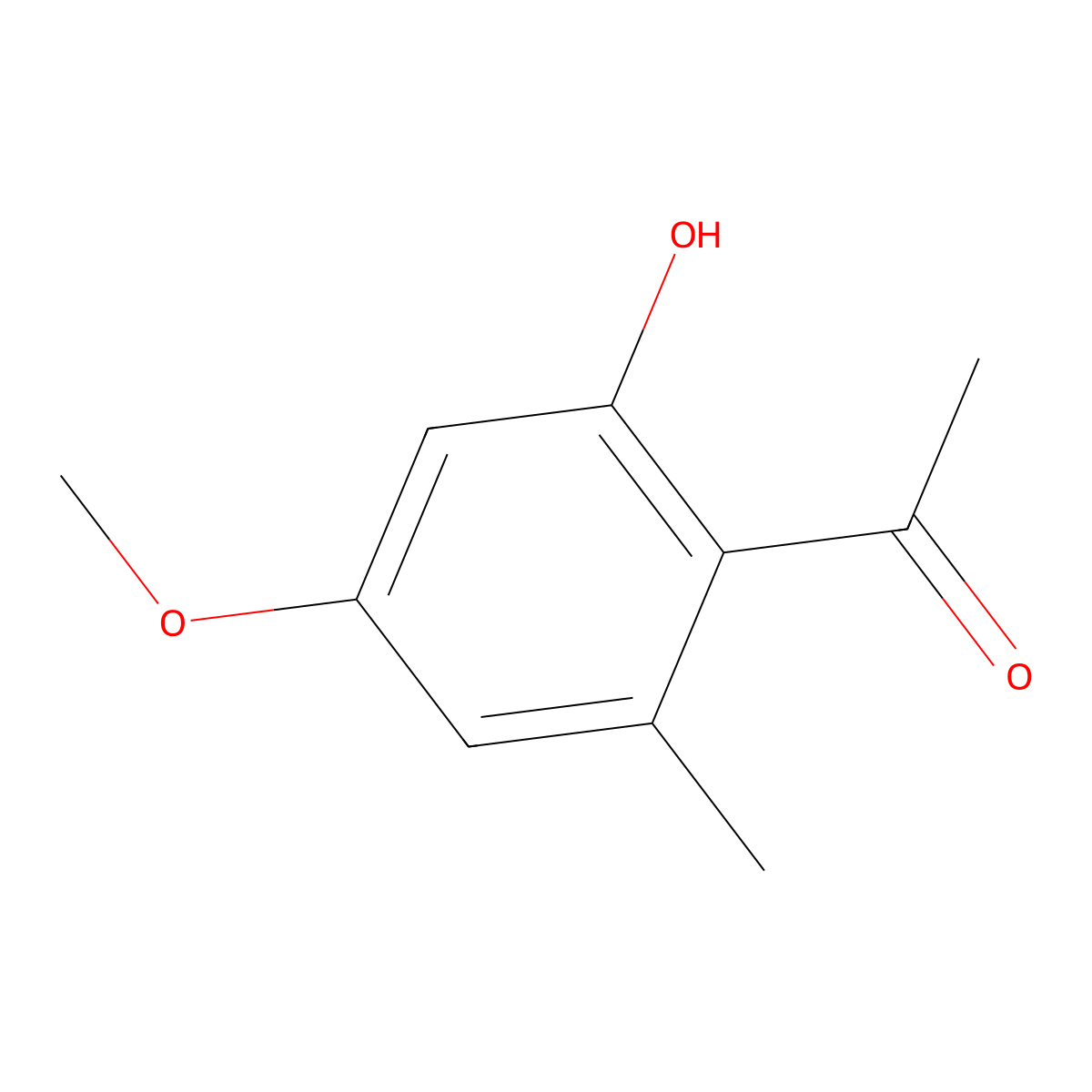 1-(2-Hydroxy-4-methoxy-6-methylphenyl)ethan-1-one molecular structure, CAS 6540-66-5