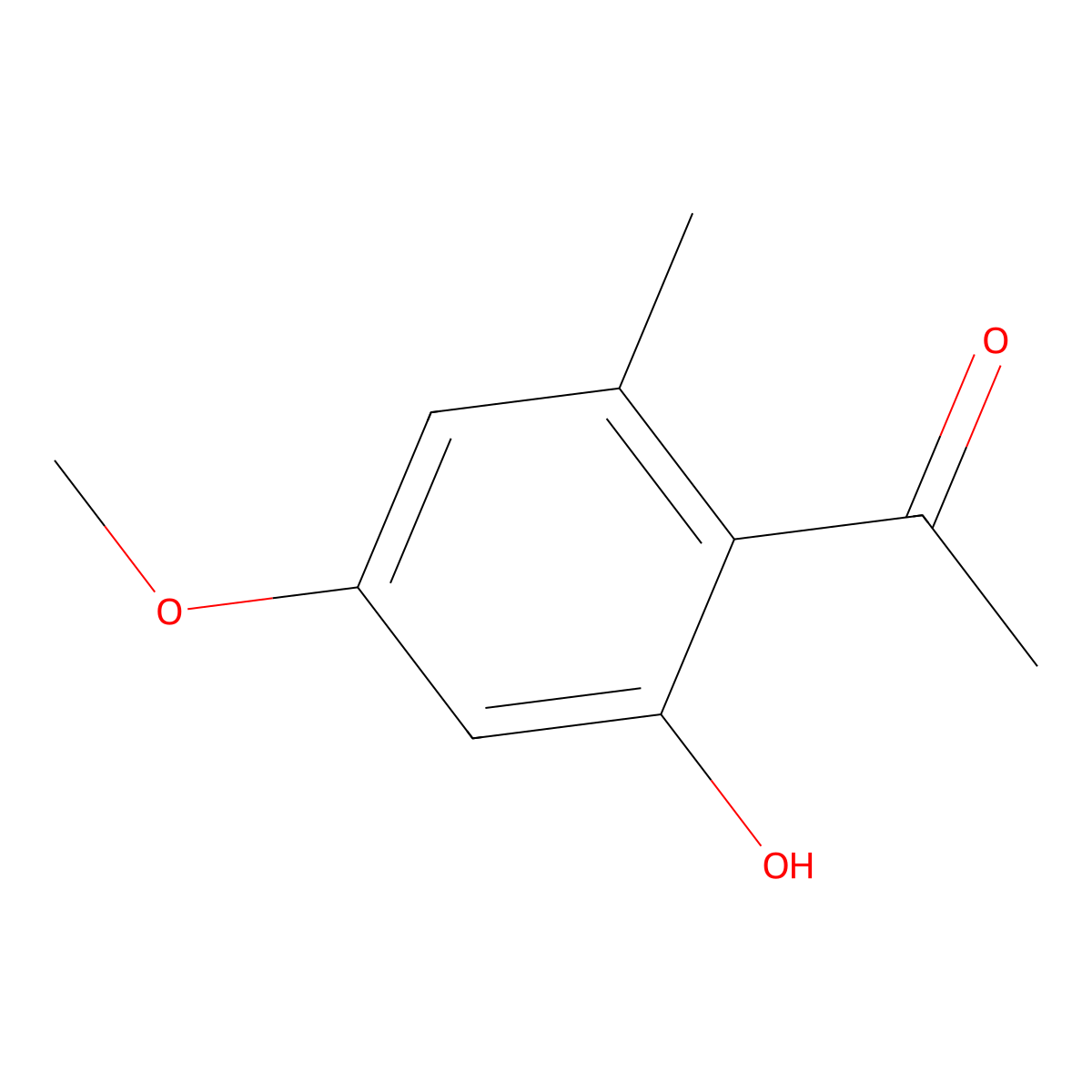 1-(2-Hydroxy-4-methoxy-6-methylphenyl)ethan-1-one molecular structure, CAS 6540-66-5