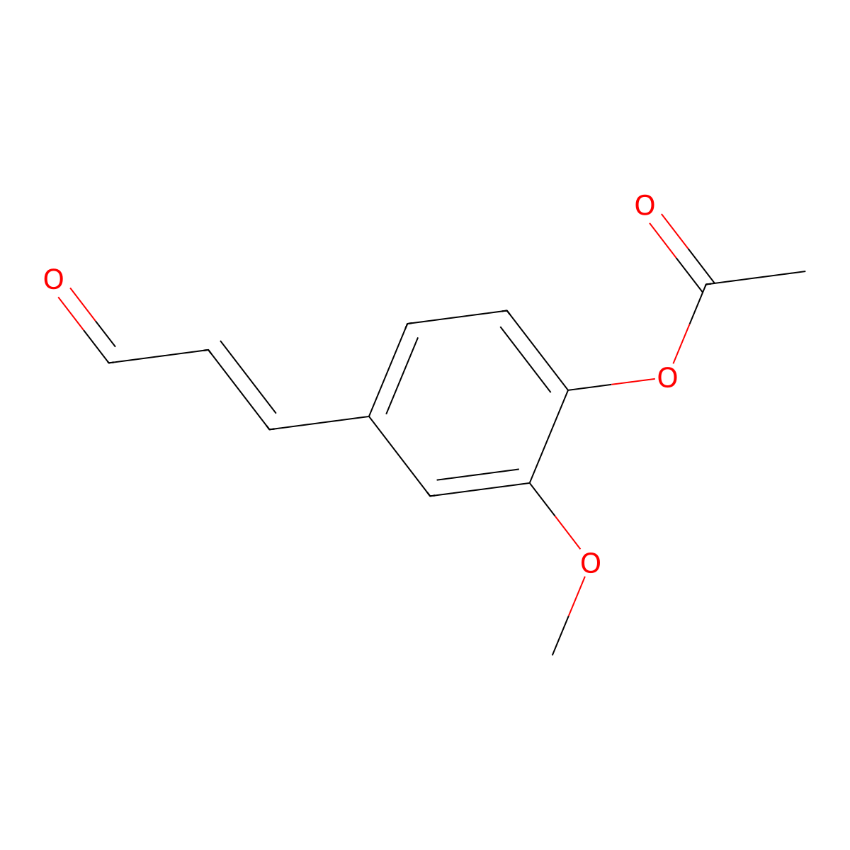 4-Acetoxy-3-methoxycinnamaldehyde, predominantly trans molecular structure, CAS 65401-83-4