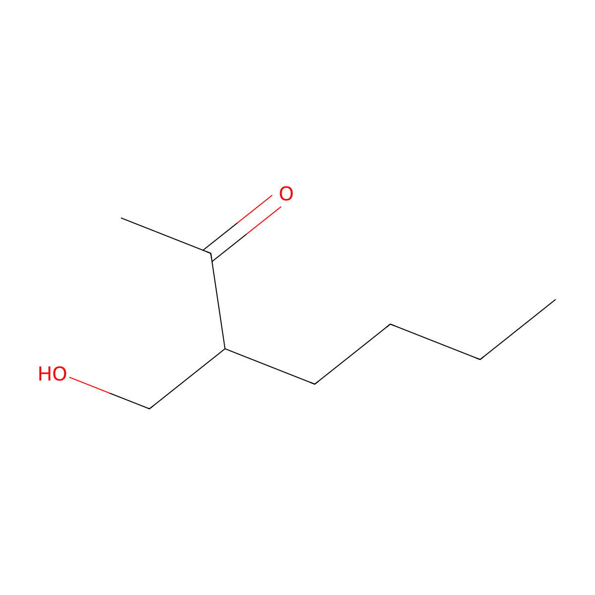 3-(Hydroxymethyl)-2-heptanone molecular structure, CAS 65405-68-7