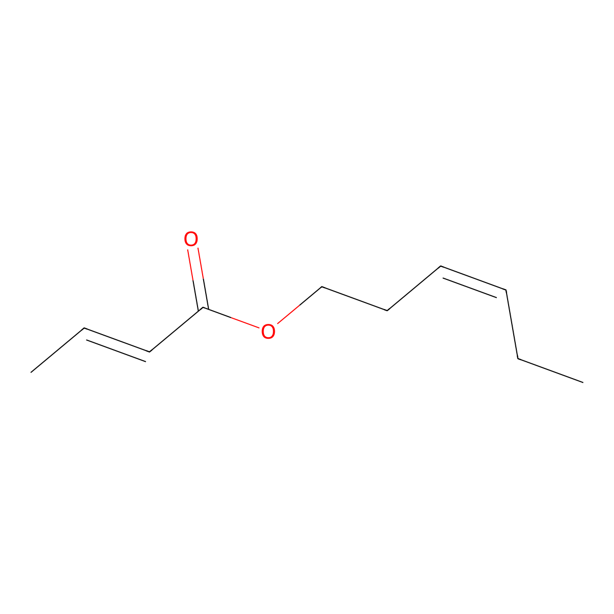 3-Hexenyl-2-butenoate, (2E,3Z)- molecular structure, CAS 65405-80-3