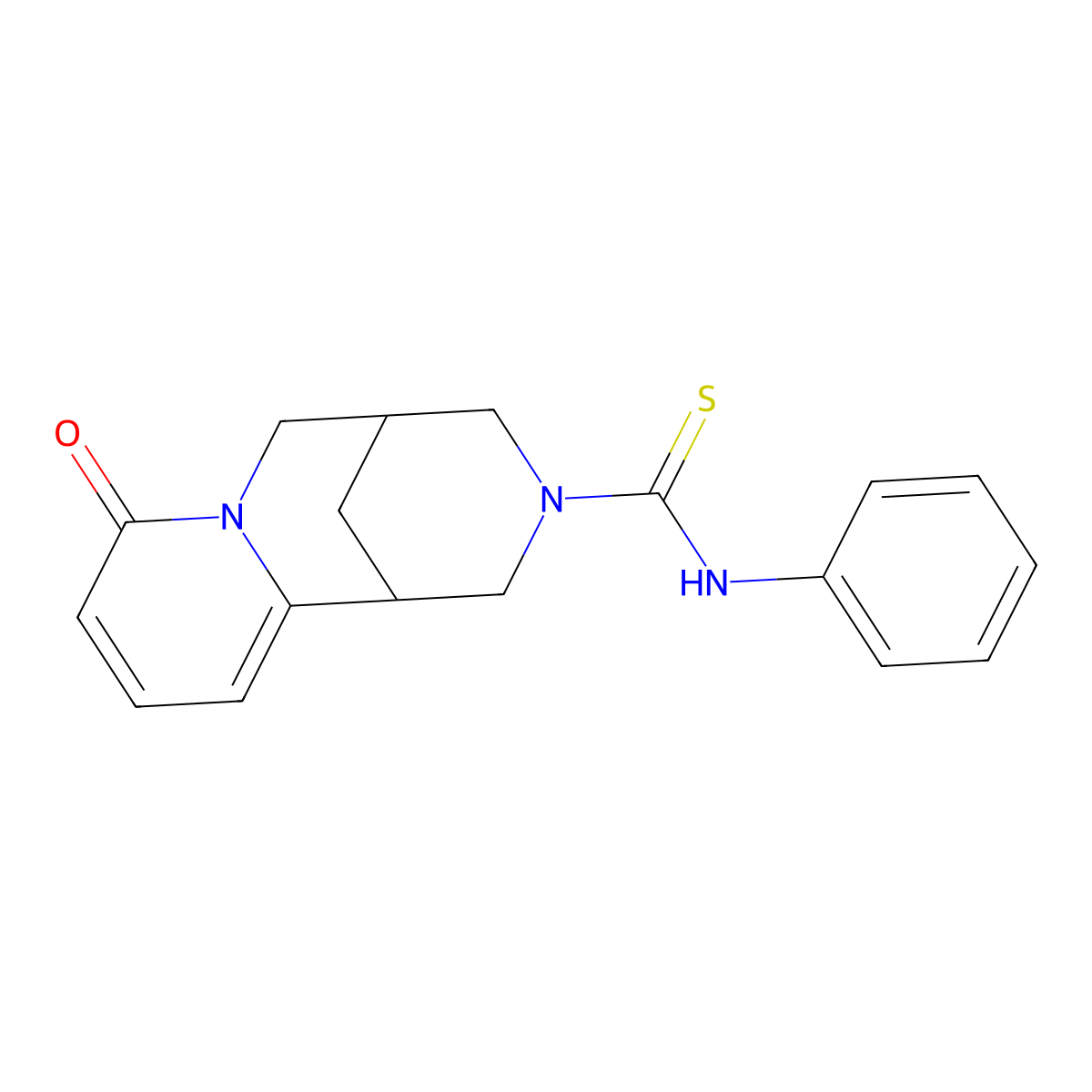 8-oxo-N-phenyl-1,5,6,8-tetrahydro-2H-1,5-methanopyrido[1,2-a][1,5]diazocine-3(4H)-carbothioamide molecular structure, CAS 654052-83-2
