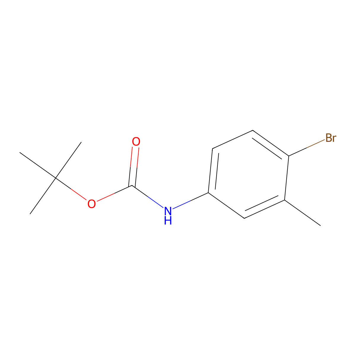N-BOC-4-bromo-3-methylaniline molecular structure, CAS 654056-82-3
