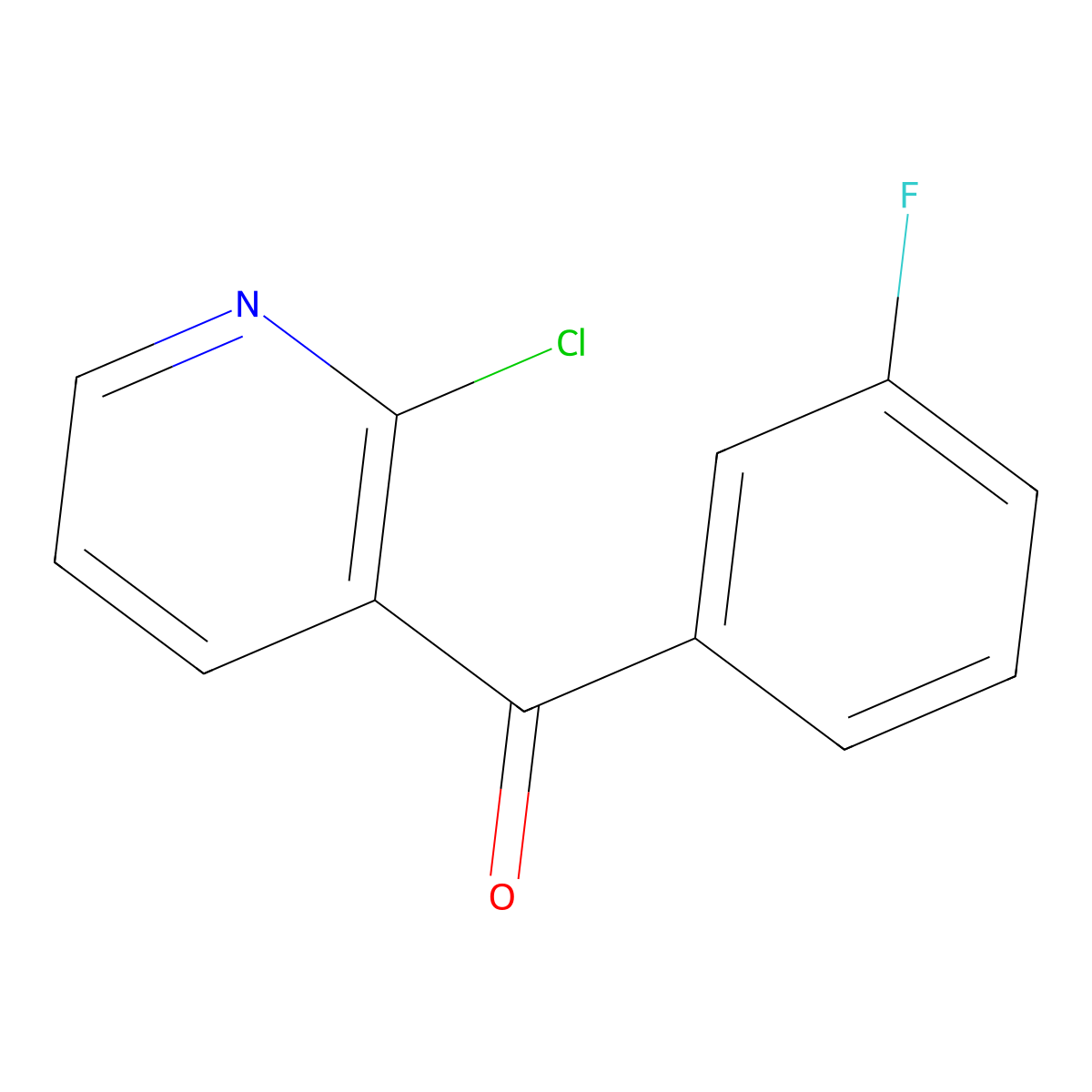 Methanone, (2-chloro-3-pyridinyl)(3-fluorophenyl)- molecular structure, CAS 654059-02-6