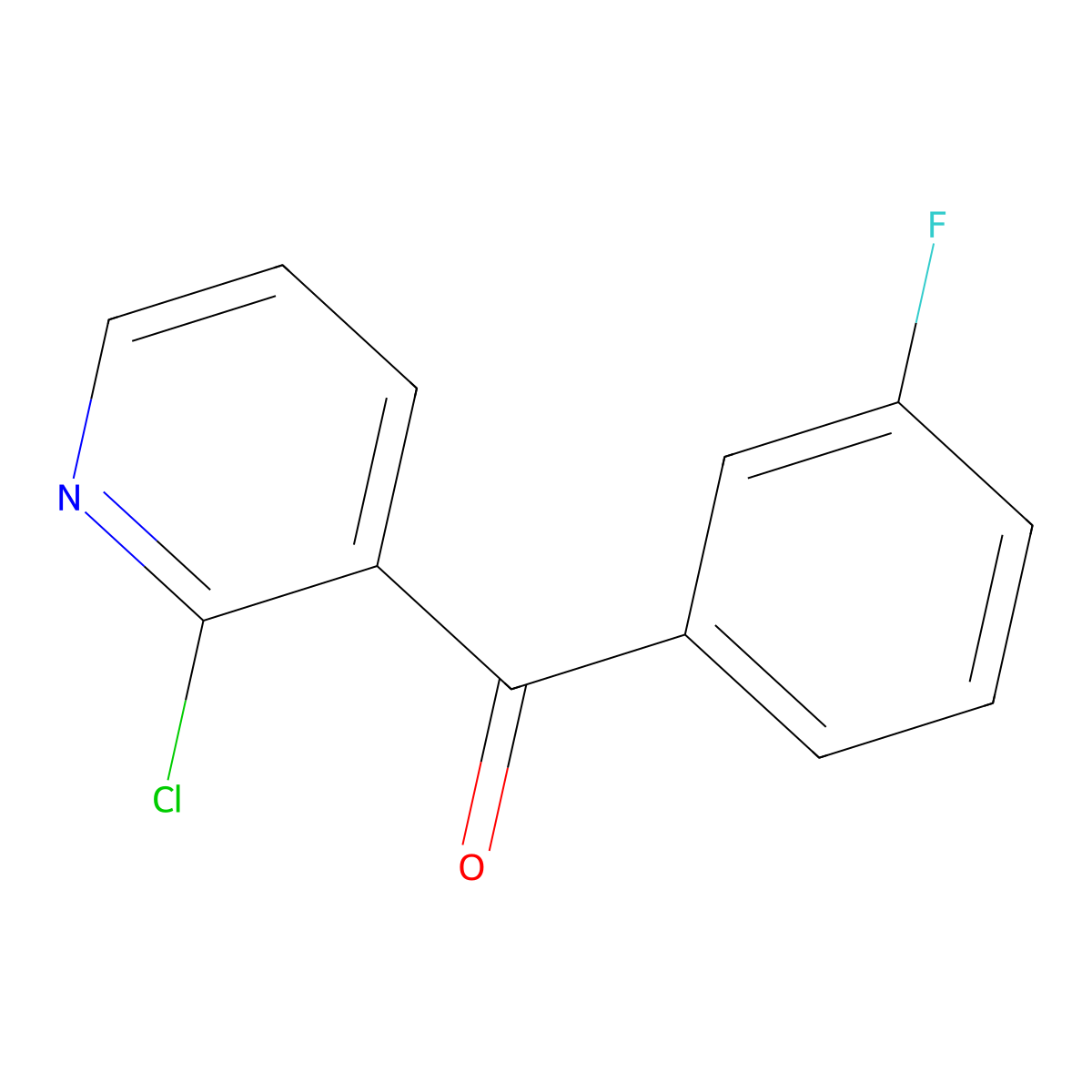 Methanone, (2-chloro-3-pyridinyl)(3-fluorophenyl)- molecular structure, CAS 654059-02-6