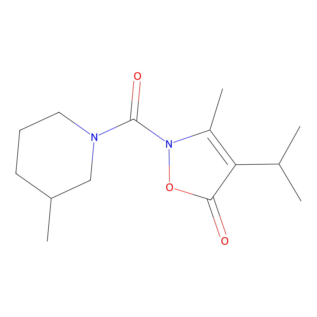 (S)-4-isopropyl-3-methyl-2-(3-methylpiperidine-1-carbonyl)isoxazol-5(2H)-one molecular structure, CAS 654059-21-9