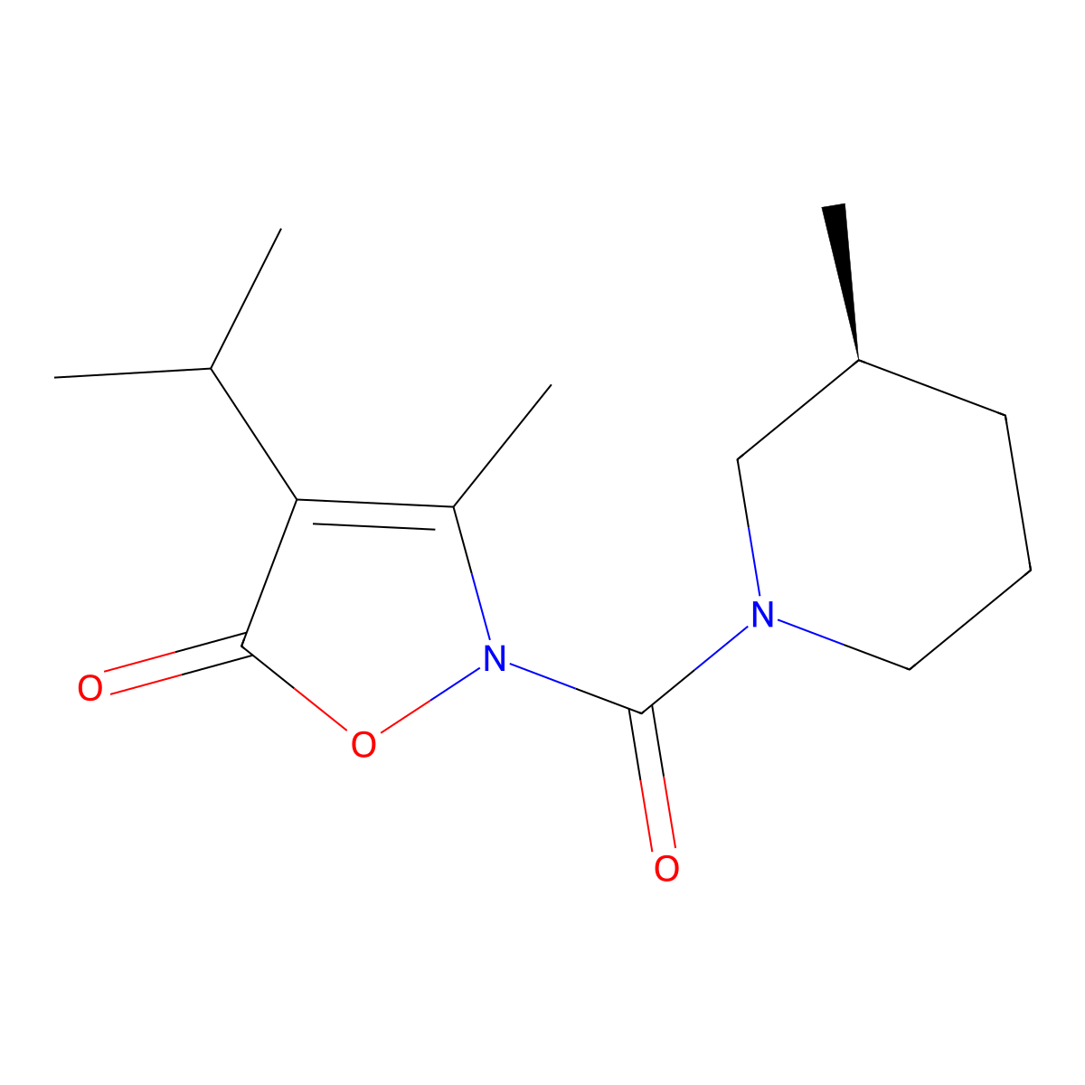 (S)-4-isopropyl-3-methyl-2-(3-methylpiperidine-1-carbonyl)isoxazol-5(2H)-one molecular structure, CAS 654059-21-9