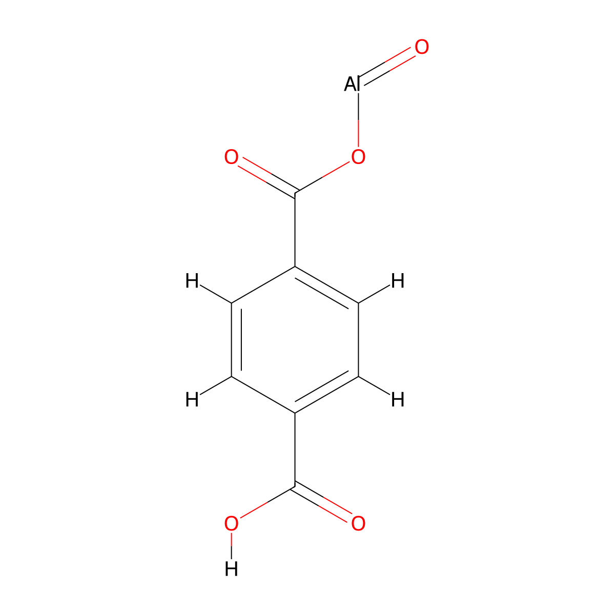 Aluminum terephthalate molecular structure, CAS 654061-20-8