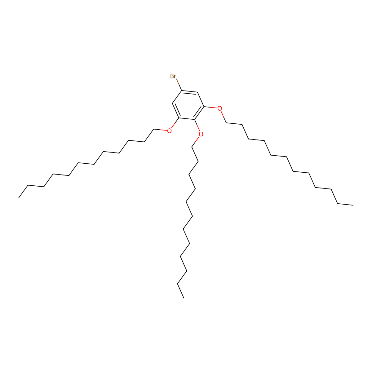 5-Bromo-1,2,3-tris(dodecyloxy)benzene molecular structure, CAS 654065-52-8