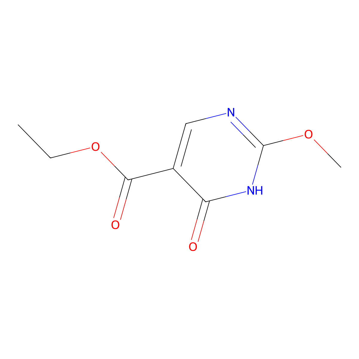 Ethyl 1,6-dihydro-2-methoxy-6-oxopyrimidine-5-carboxylate molecular structure, CAS 65407-49-0