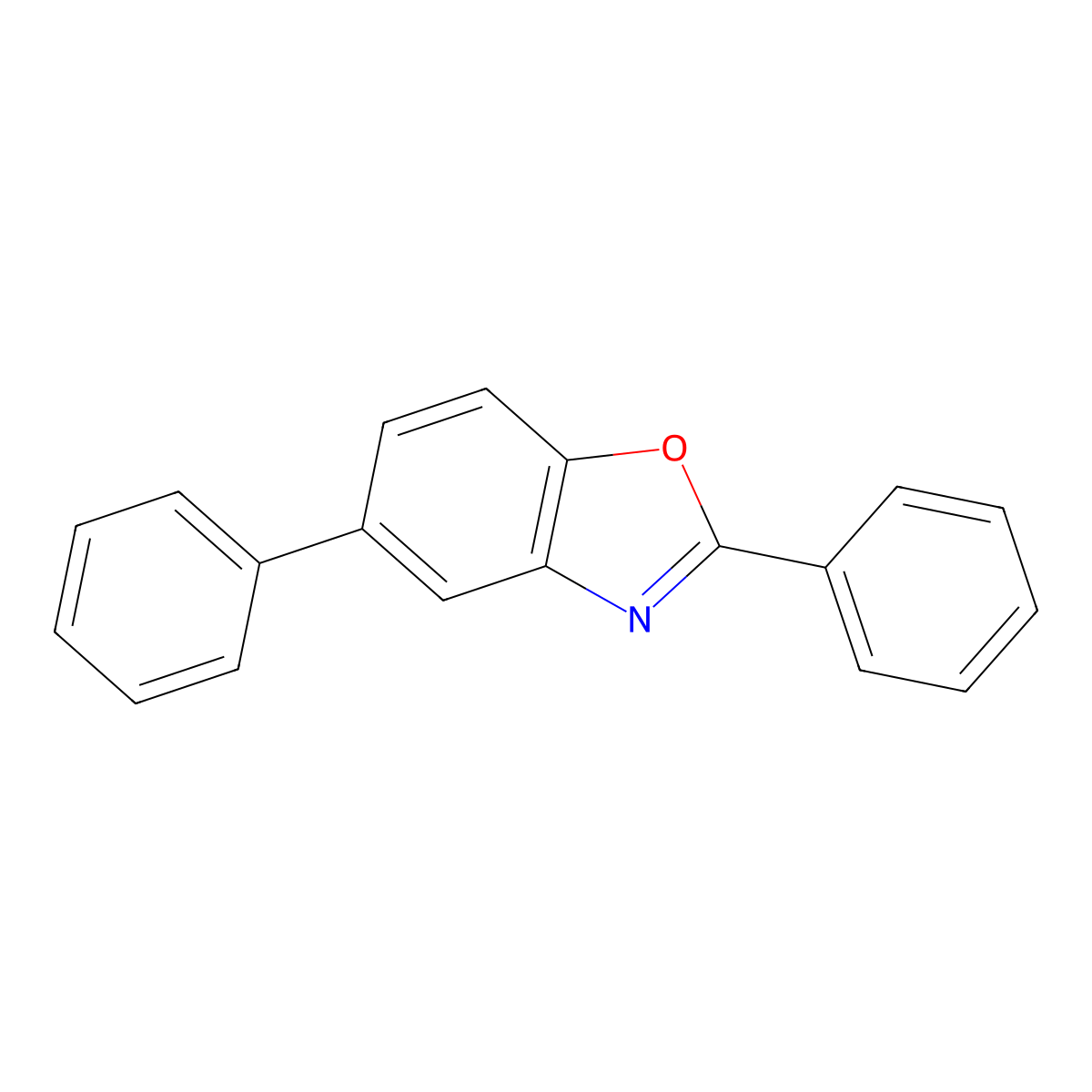 2,5-Diphenylbenzoxazole molecular structure, CAS 65407-95-6