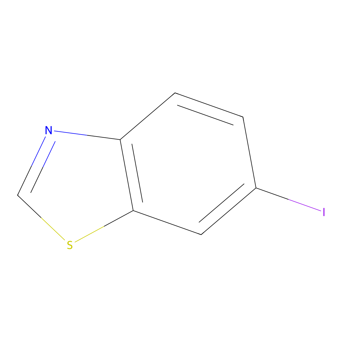 6-Iodo-1,3-benzothiazole molecular structure, CAS 654070-00-5