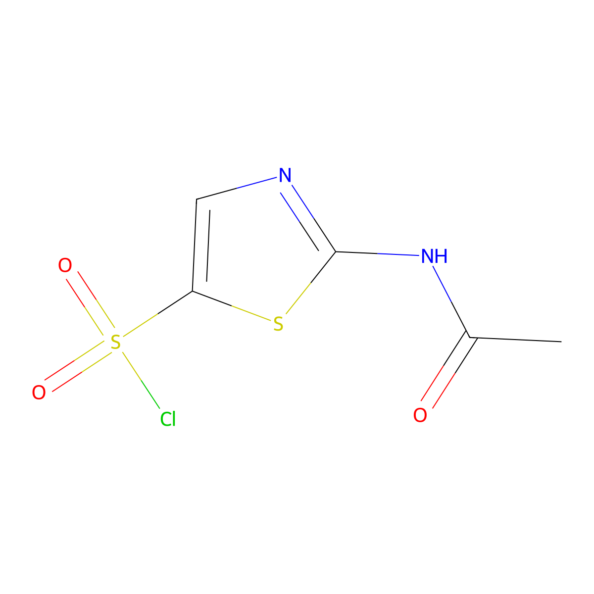 2-Acetamido-1,3-thiazole-5-sulfonyl chloride molecular structure, CAS 654072-71-6