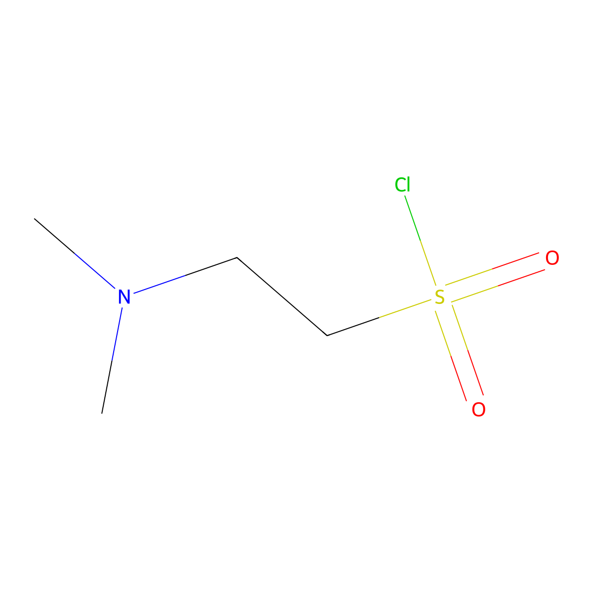 2-(Dimethylamino)ethanesulfonyl chloride molecular structure, CAS 654073-18-4