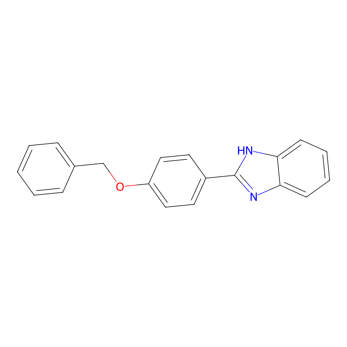 2-[4-(benzyloxy)phenyl]-1H-benzimidazole molecular structure, CAS 654082-00-5