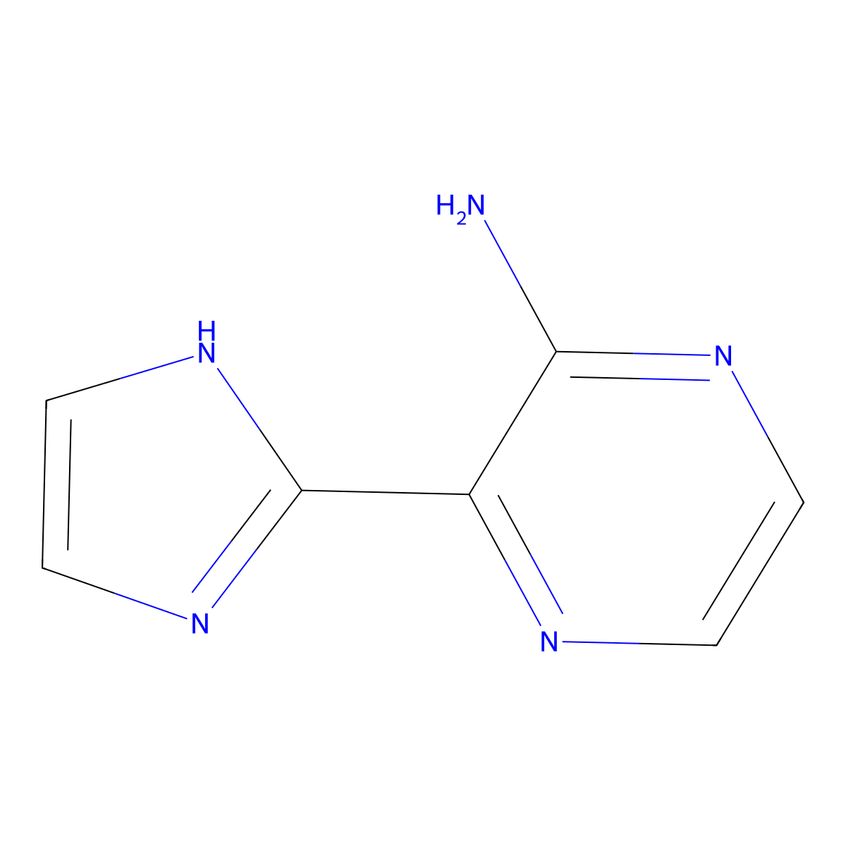 3-(1H-imidazol-2-yl)pyrazin-2-amine molecular structure, CAS 65409-37-2