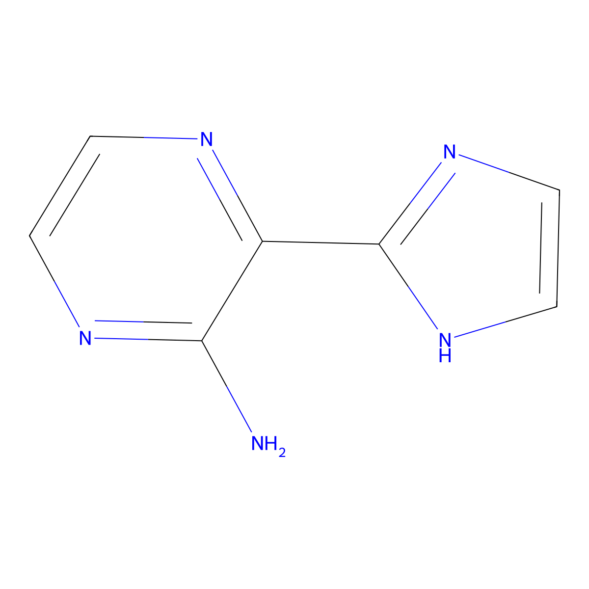 3-(1H-imidazol-2-yl)pyrazin-2-amine molecular structure, CAS 65409-37-2