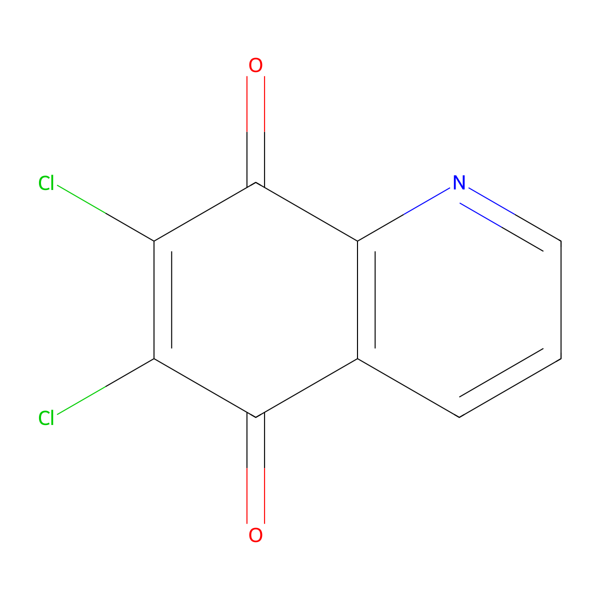 6,7-Dichloroquinoline-5,8-dione molecular structure, CAS 6541-19-1
