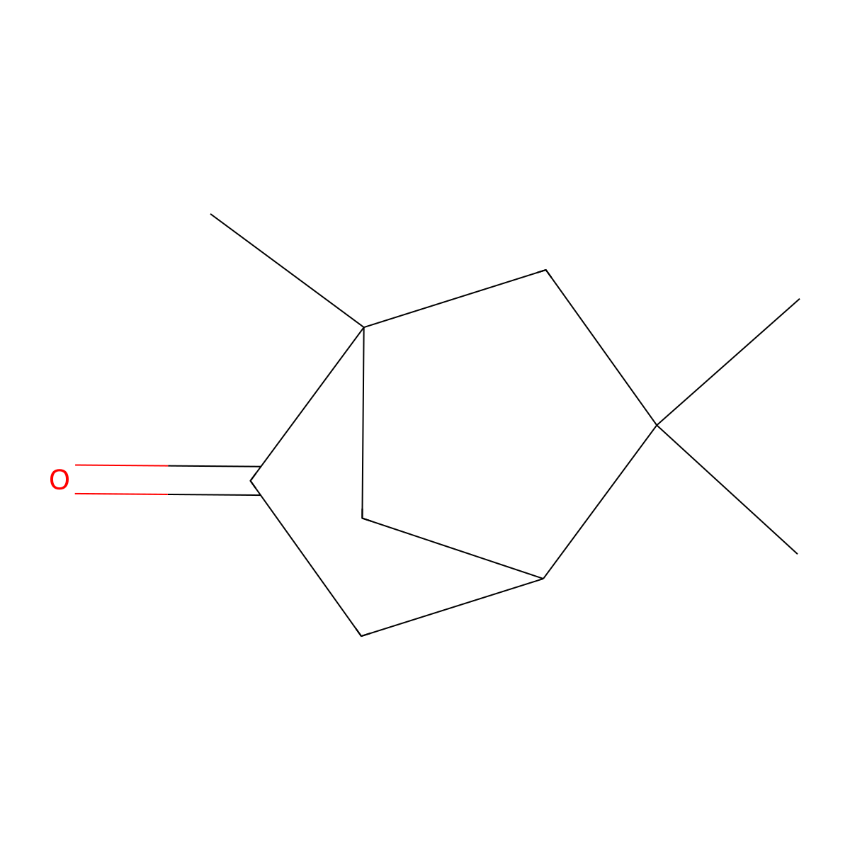 1,5,5-Trimethylbicyclo[2.2.1]heptan-2-one molecular structure, CAS 6541-58-8