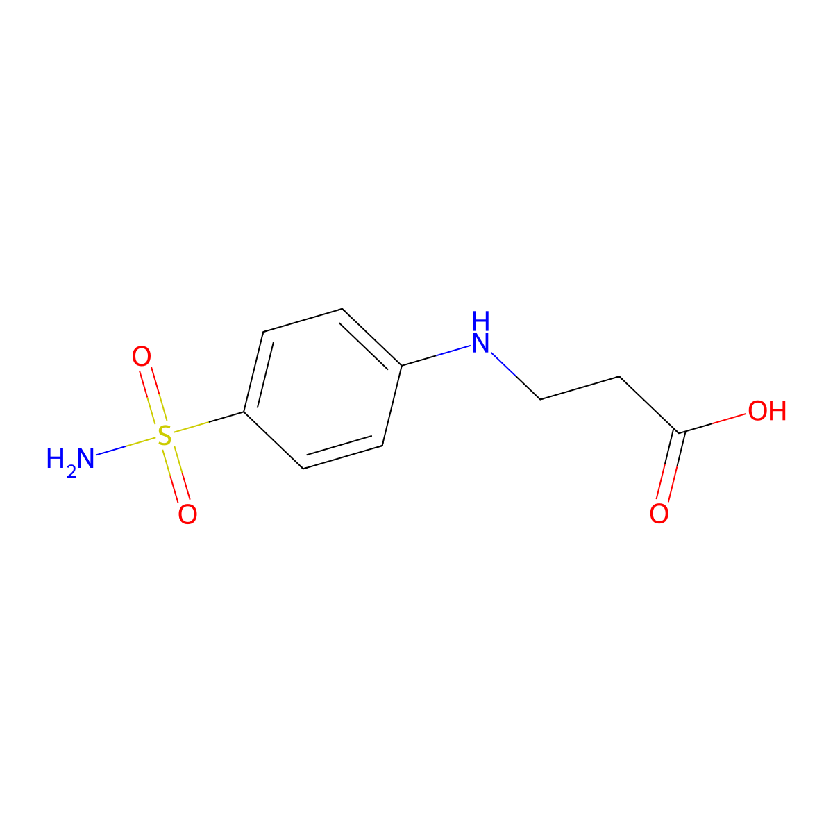 3-[(4-Sulfamoylphenyl)amino]propanoic acid molecular structure, CAS 6541-98-6