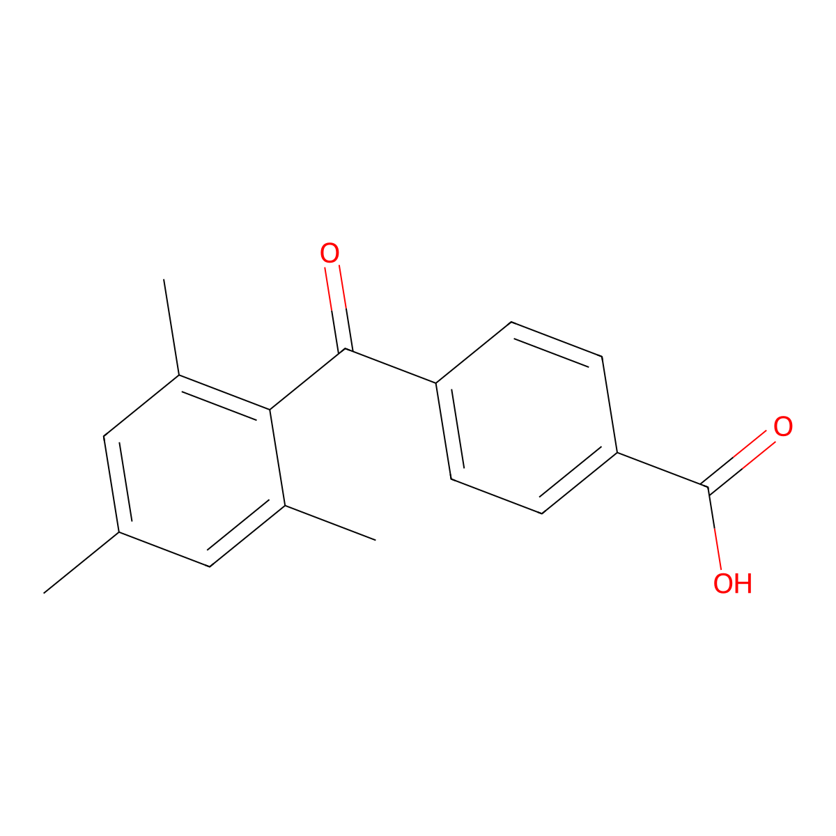 4-(2,4,6-Trimethylbenzoyl)benzoic acid molecular structure, CAS 65414-32-6