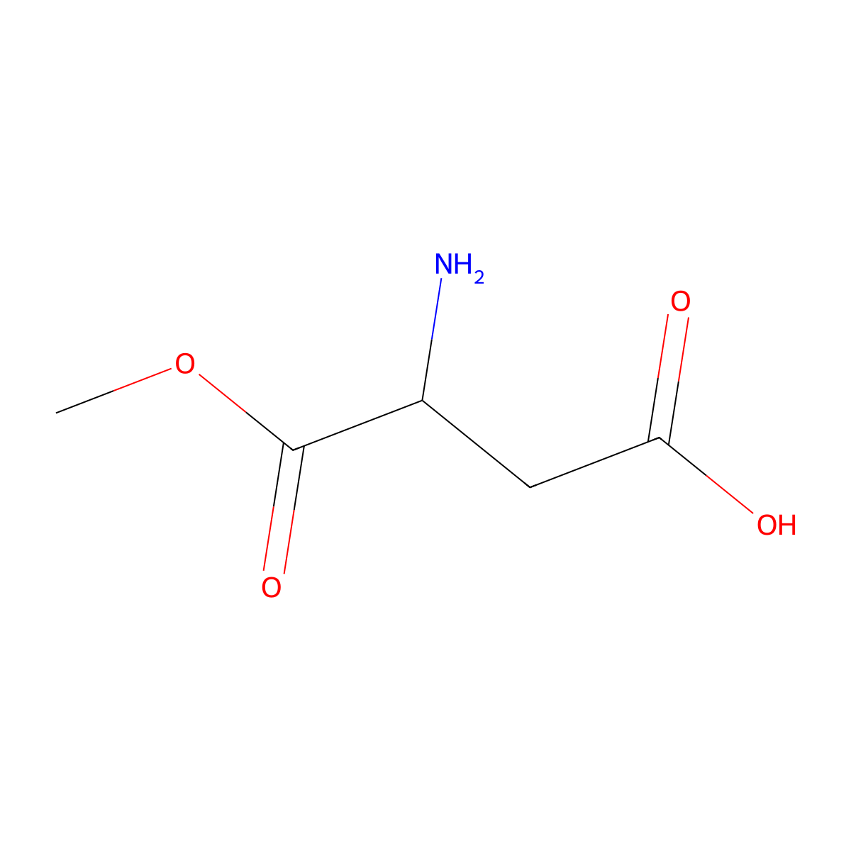 H-Dl-Asp-Ome molecular structure, CAS 65414-77-9