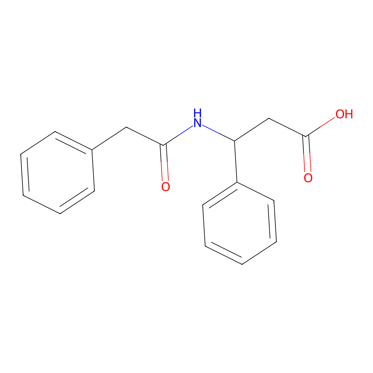 (S)-N-Phenylacetyl-beta-phenylalanine molecular structure, CAS 65414-83-7