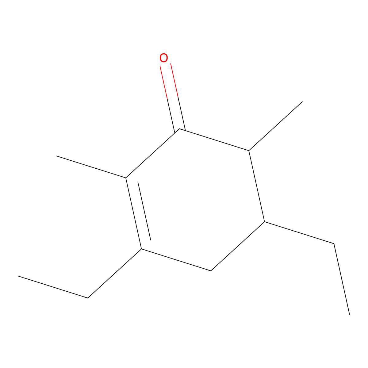 2-Cyclohexen-1-one, 3,5-diethyl-2,6-dimethyl- molecular structure, CAS 65416-17-3