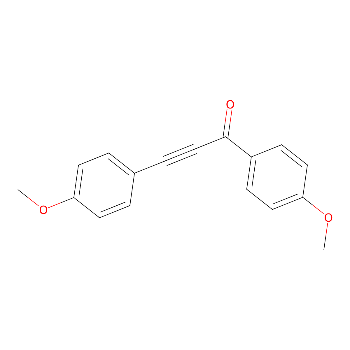 2-Propyn-1-one, 1,3-bis(4-methoxyphenyl)- molecular structure, CAS 65418-71-5