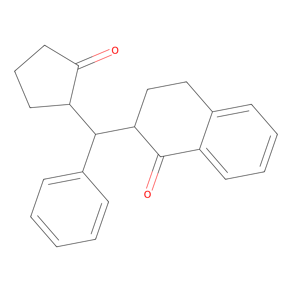 2-[(2-Oxocyclopentyl)(phenyl)methyl]-1,2,3,4-tetrahydronaphthalen-1-one molecular structure, CAS 65419-98-9