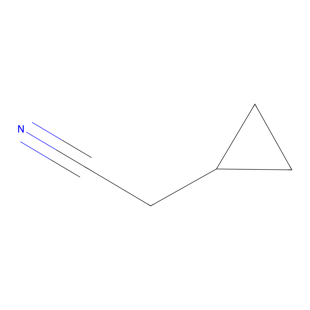 Cyclopropylacetonitrile molecular structure, CAS 6542-60-5