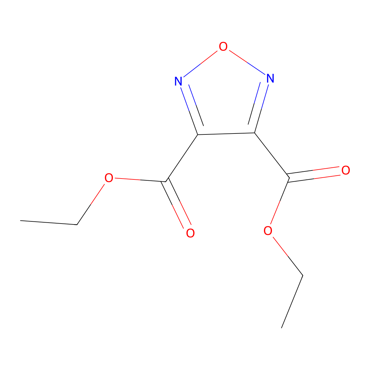 3,4-Diethyl 1,2,5-oxadiazole-3,4-dicarboxylate molecular structure, CAS 65422-98-2