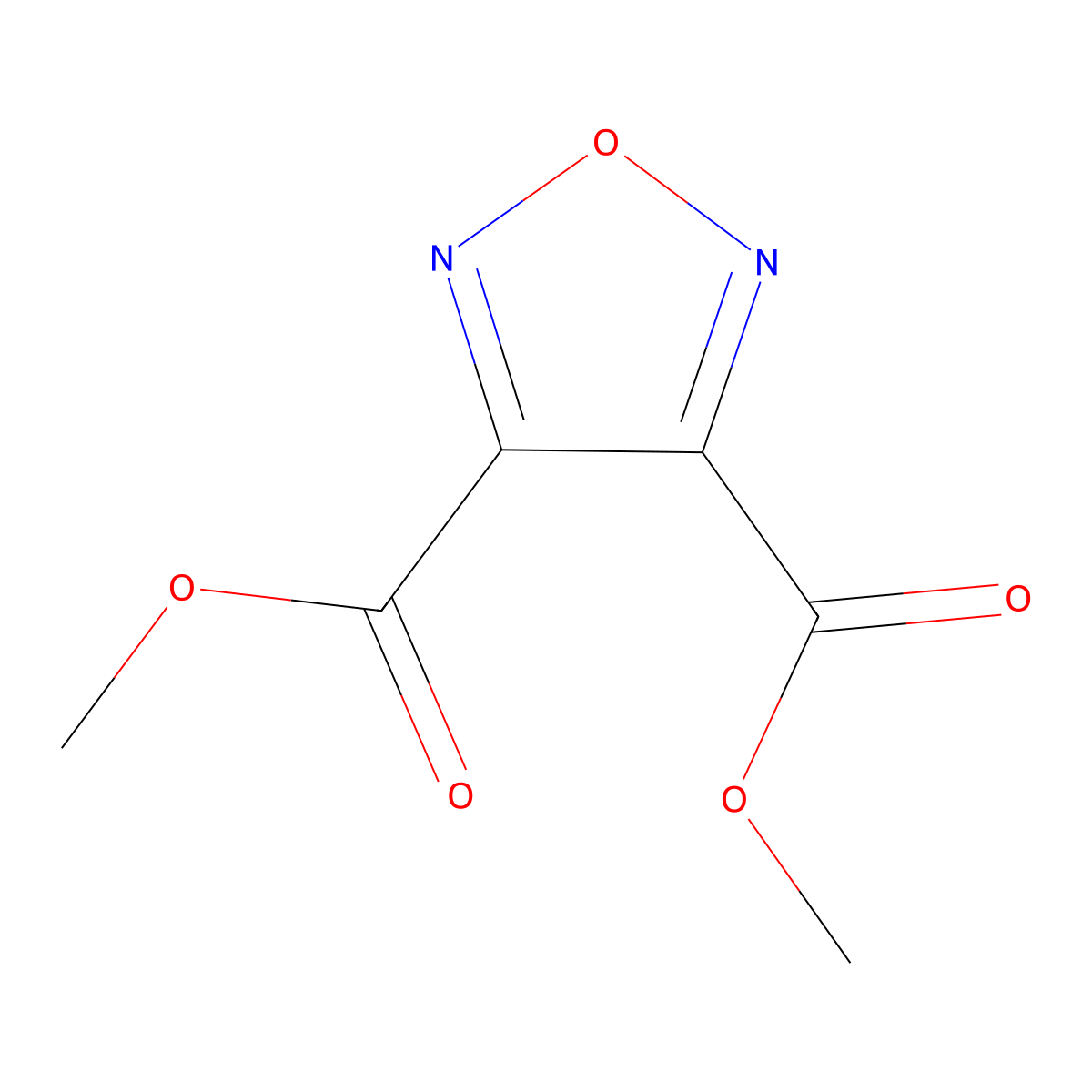 Dimethyl 1,2,5-oxadiazole-3,4-dicarboxylate molecular structure, CAS 65423-00-9