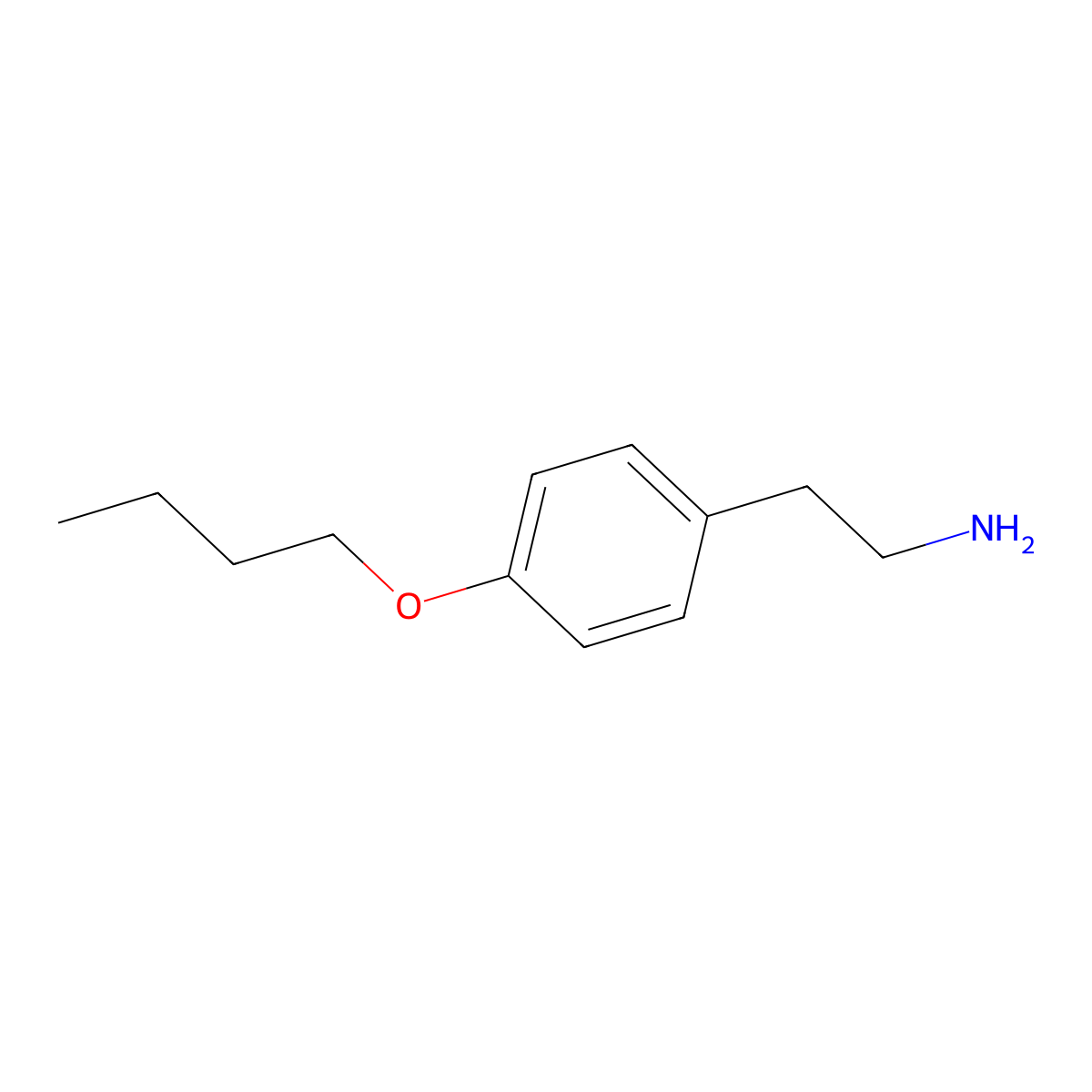 2-(4-Butoxyphenyl)ethan-1-amine molecular structure, CAS 65423-11-2