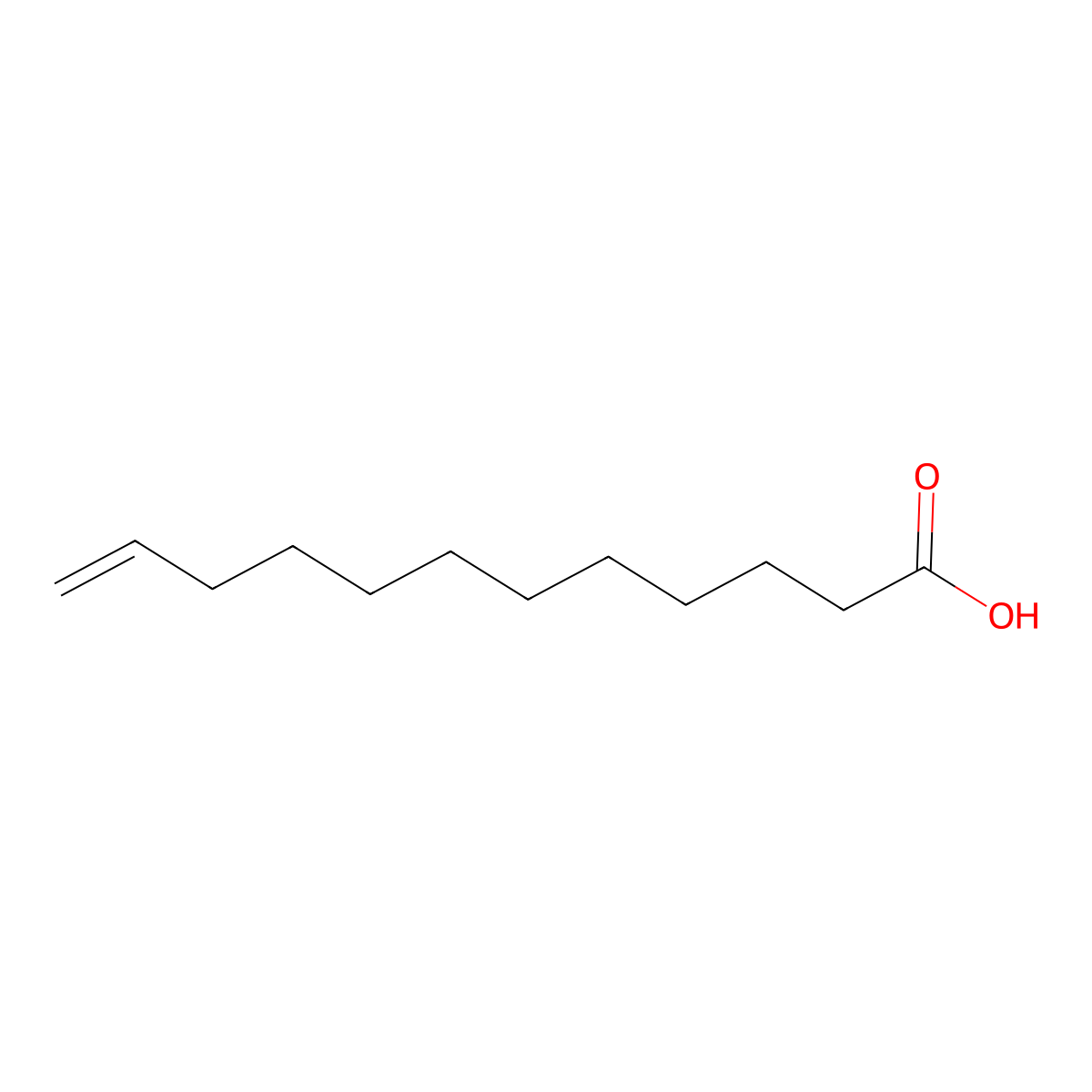 11-Dodecenoic acid molecular structure, CAS 65423-25-8