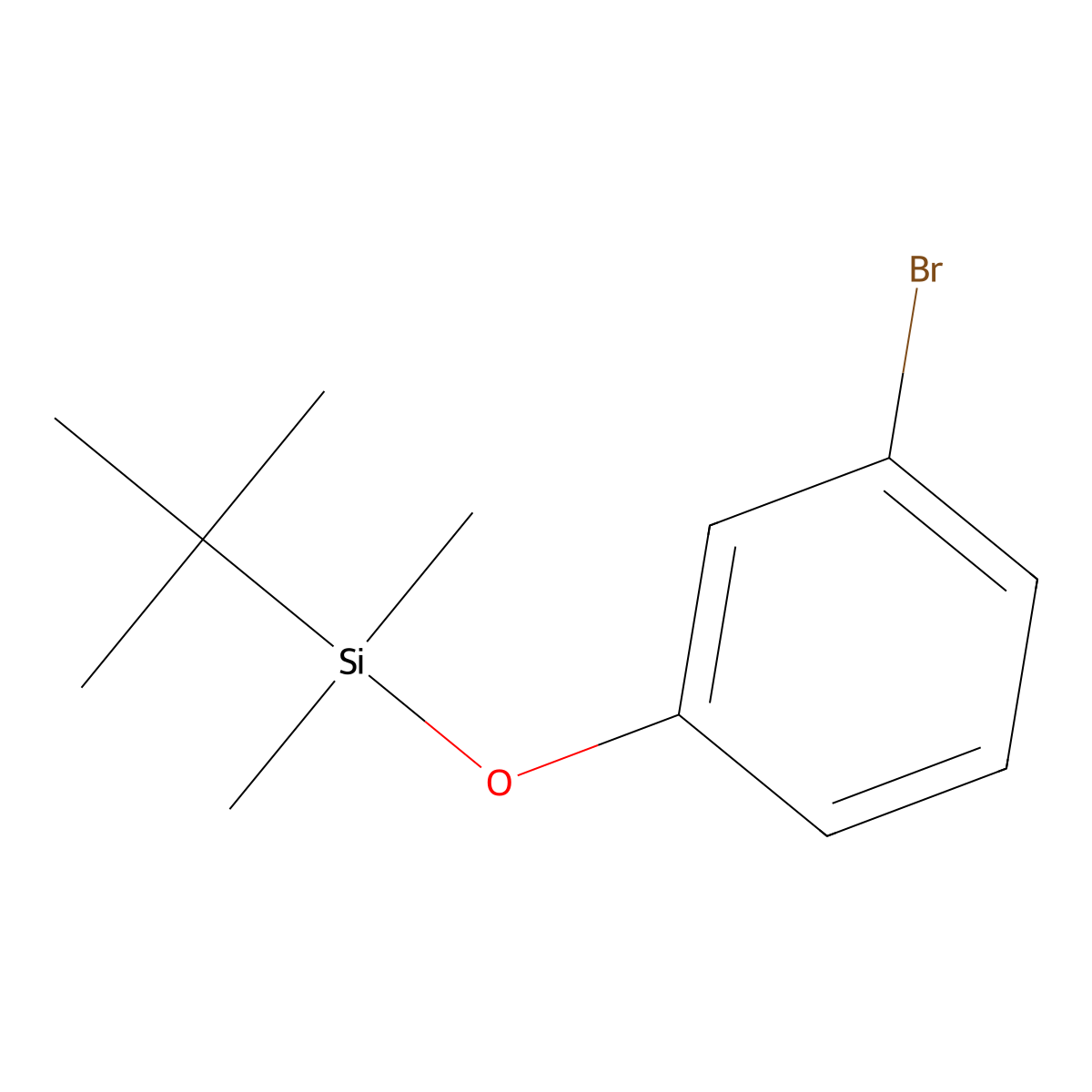 (3-Bromophenoxy)(tert-butyl)dimethylsilane molecular structure, CAS 65423-56-5