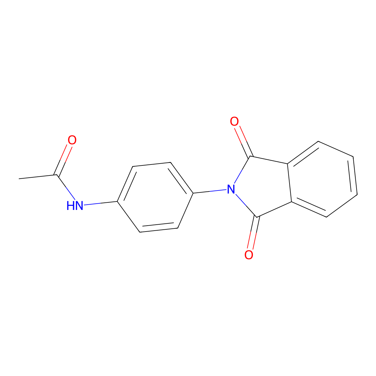 N-[4-(1,3-Dihydro-1,3-dioxo-2H-isoindol-2-yl)phenyl]acetamide molecular structure, CAS 6543-35-7