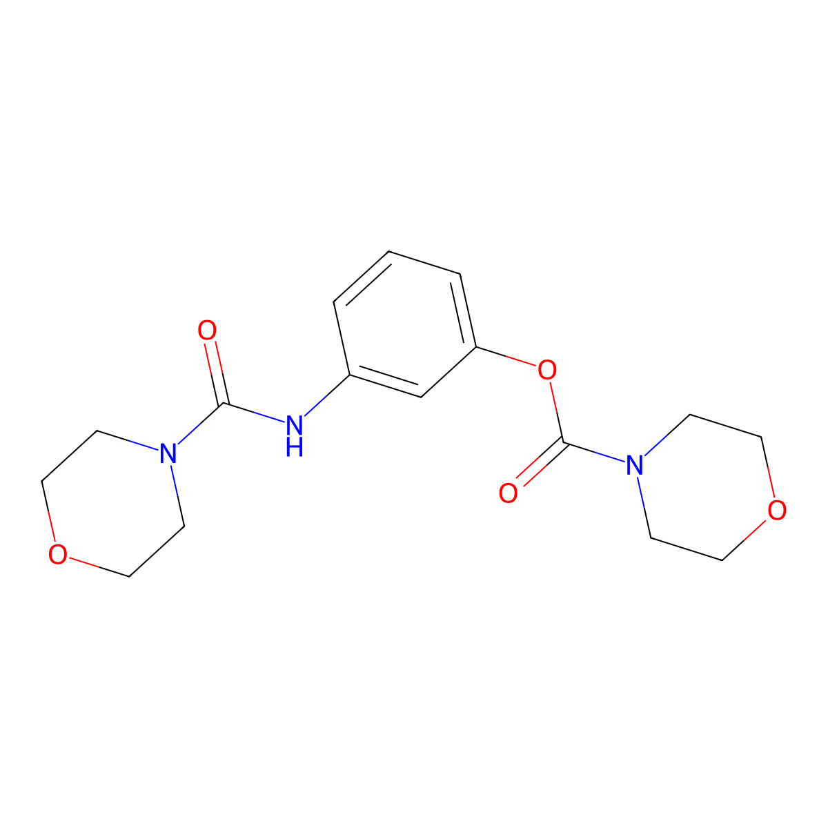 3-(Morpholine-4-carboxamido)phenyl morpholine-4-carboxylate molecular structure, CAS 6543-97-1