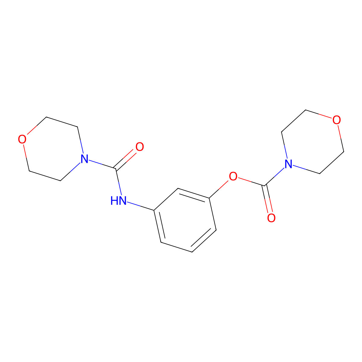 3-(Morpholine-4-carboxamido)phenyl morpholine-4-carboxylate molecular structure, CAS 6543-97-1