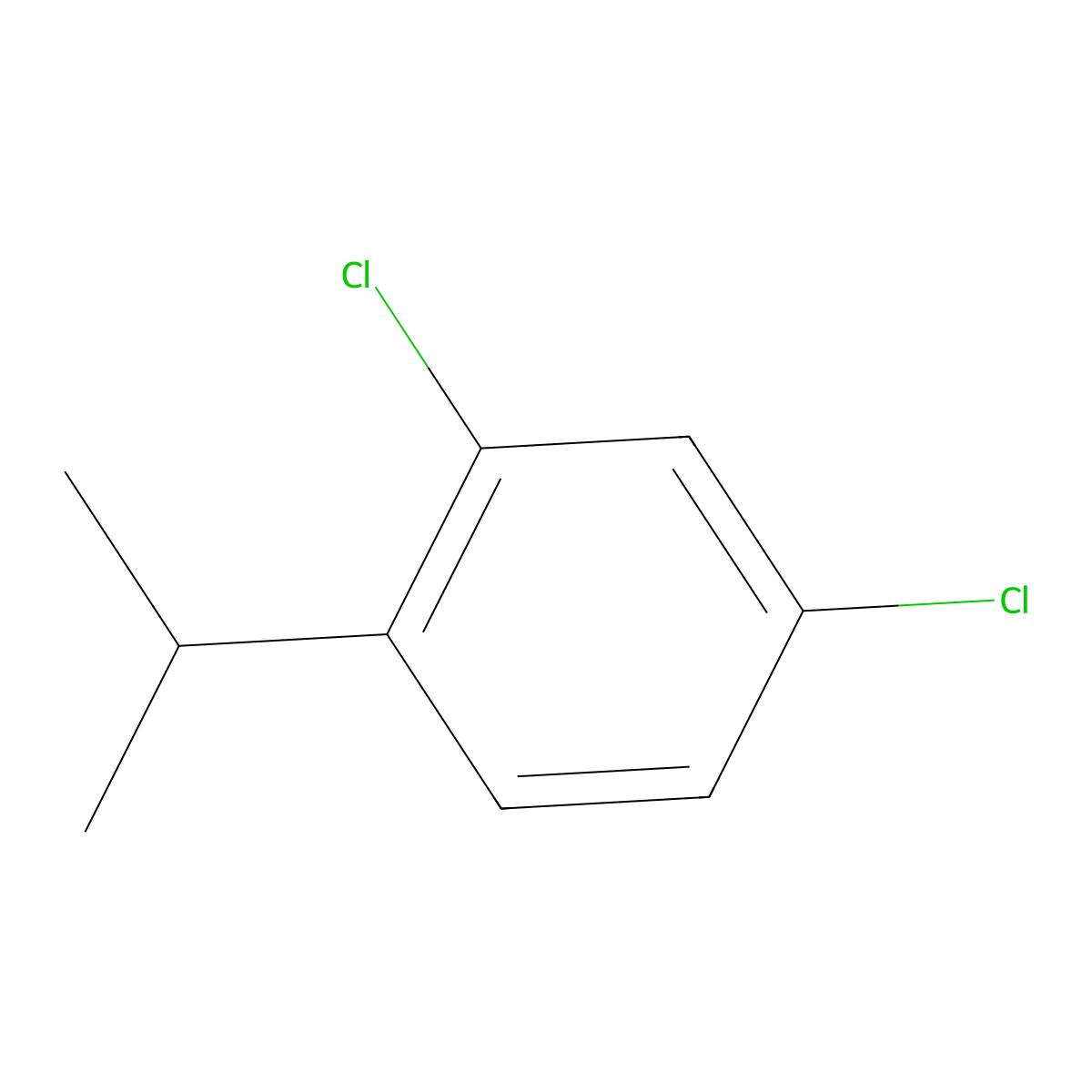2,4-Dichloro-1-isopropylbenzene molecular structure, CAS 65432-03-3