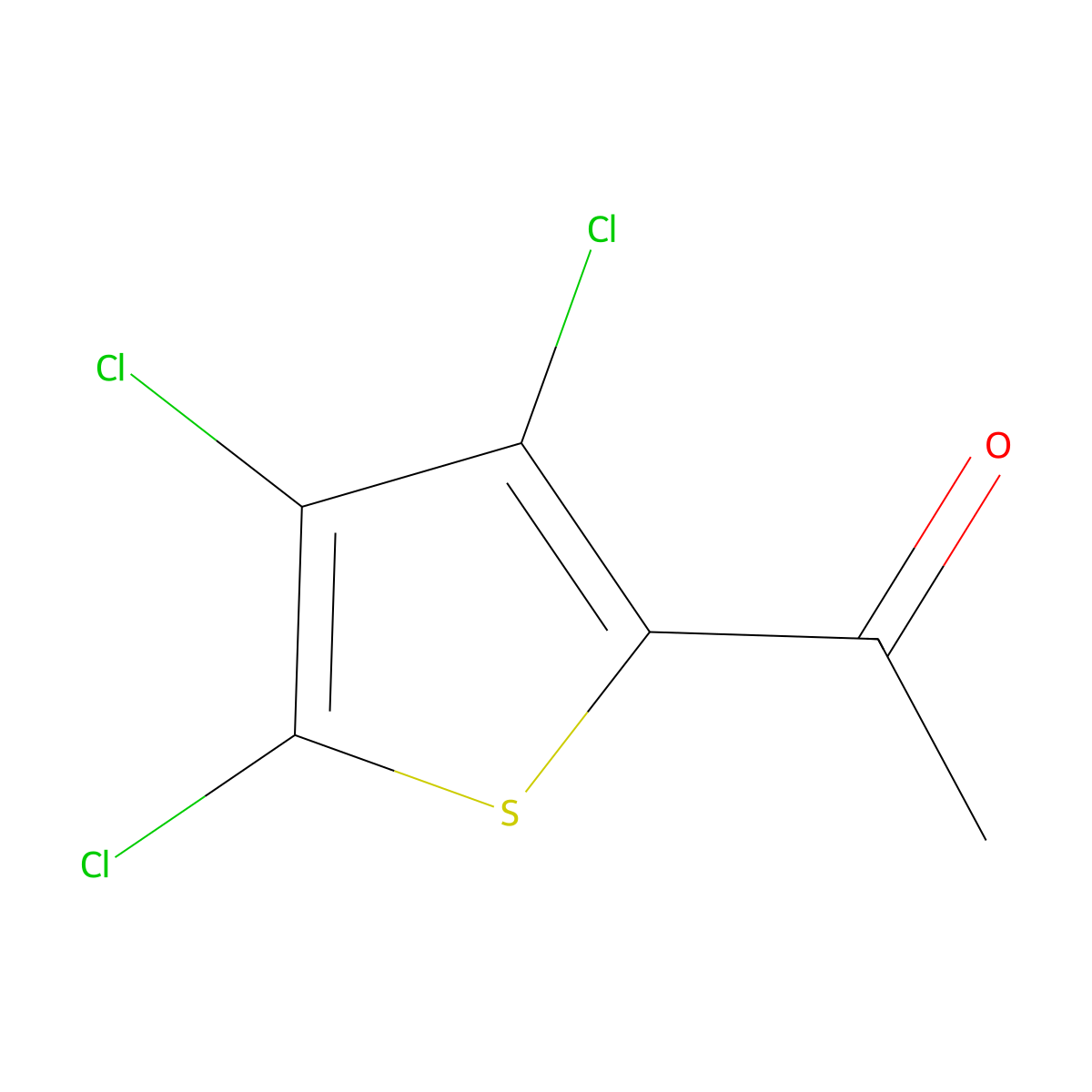 2-Acetyl-3,4,5-trichlorothiophene molecular structure, CAS 65434-11-9
