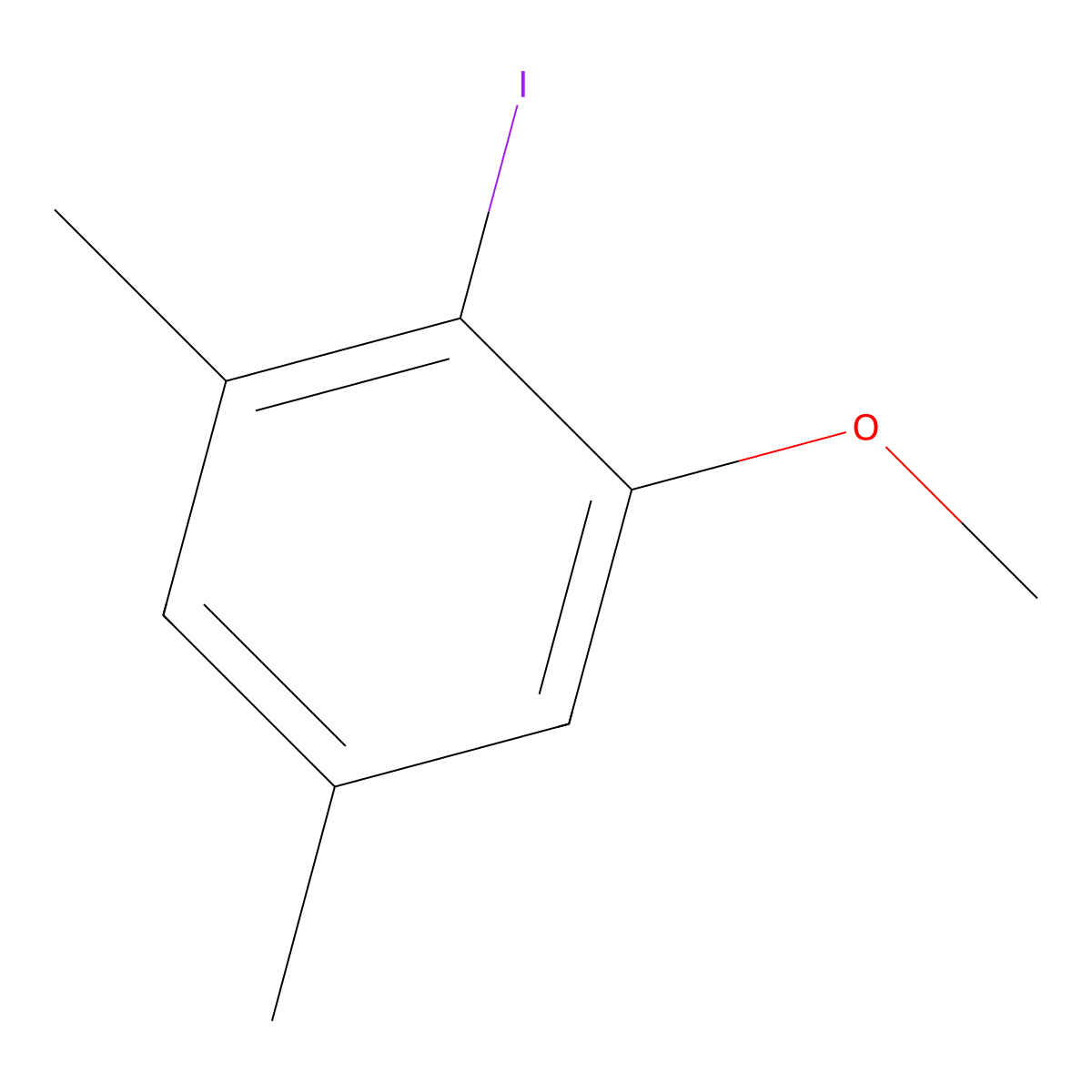 2-Iodo-1-methoxy-3,5-dimethylbenzene molecular structure, CAS 65434-71-1