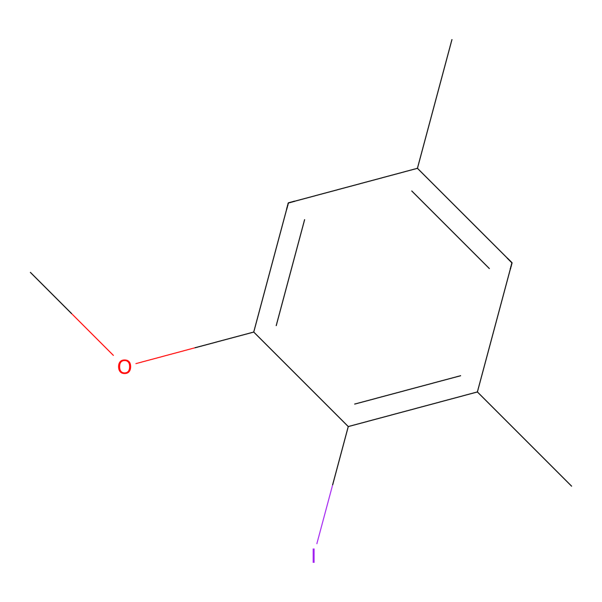 2-Iodo-1-methoxy-3,5-dimethylbenzene molecular structure, CAS 65434-71-1
