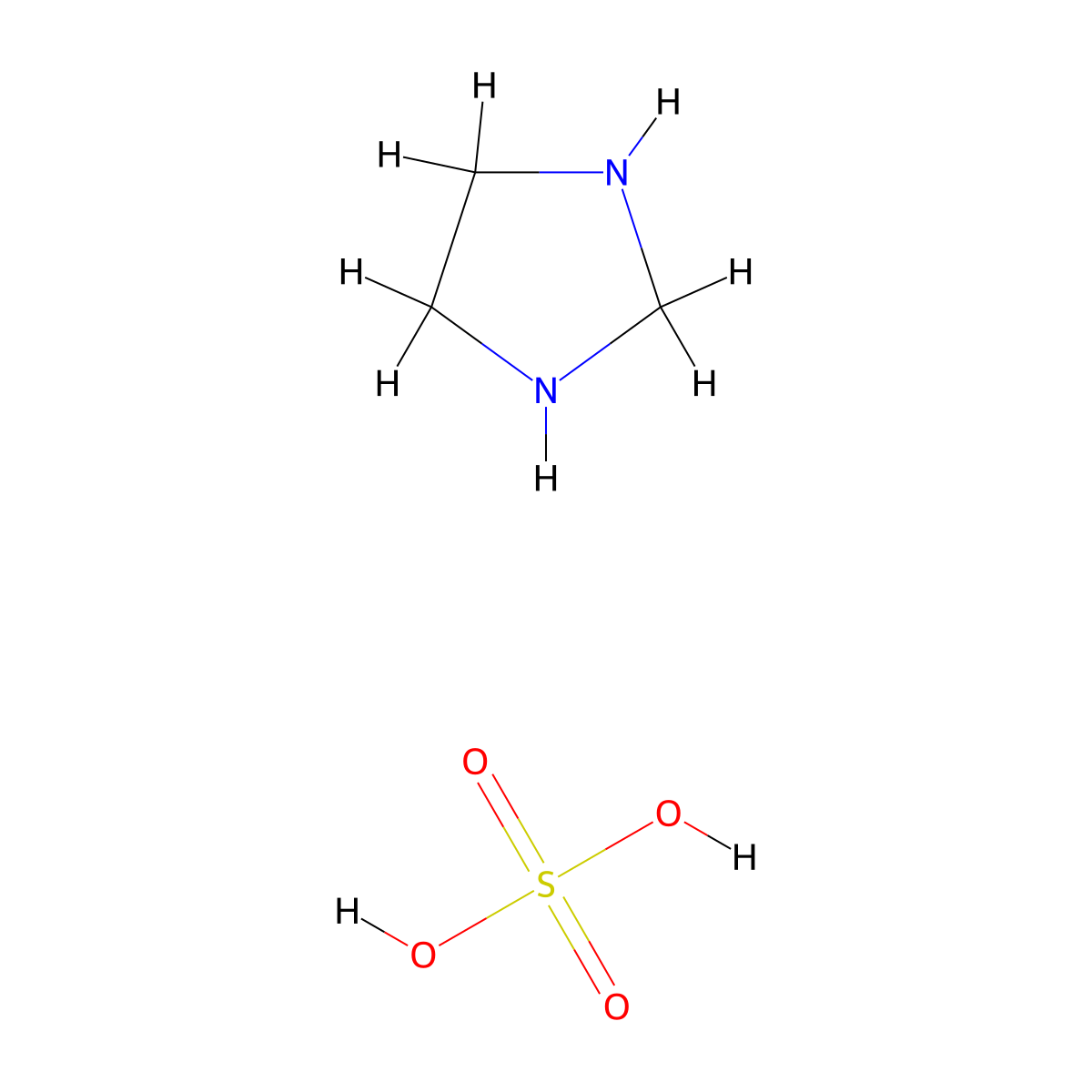 Imidazolidine sulfate molecular structure, CAS 65438-33-7