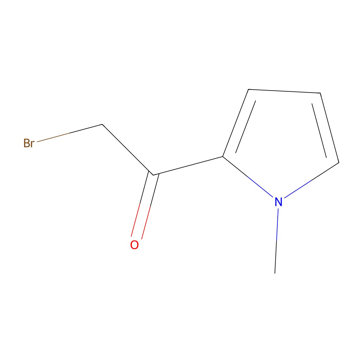 2-Bromo-1-(1-methyl-1H-pyrrol-2-yl)ethanone molecular structure, CAS 65438-97-3