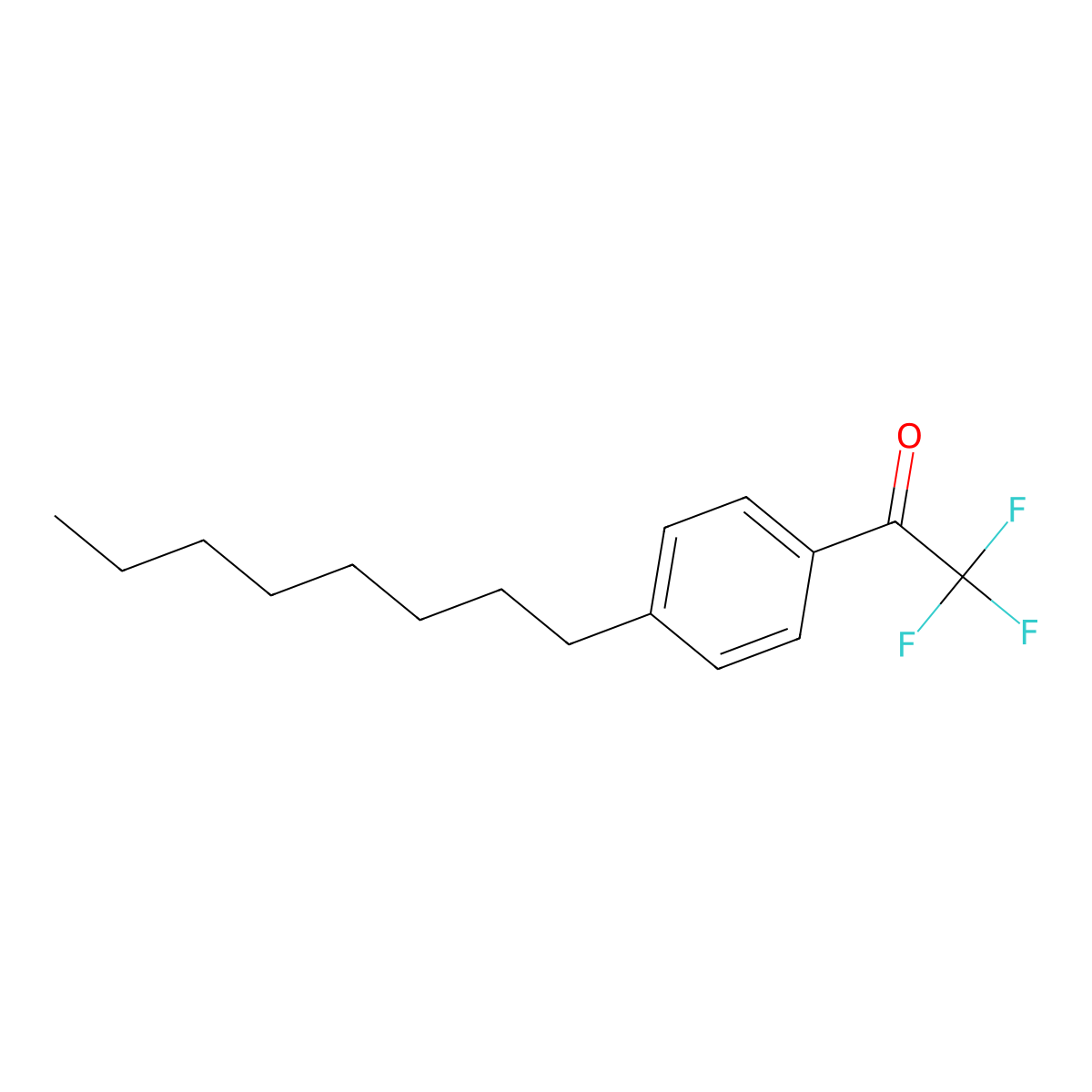 2,2,2-Trifluoro-1-(4-octylphenyl)ethanone molecular structure, CAS 65440-56-4