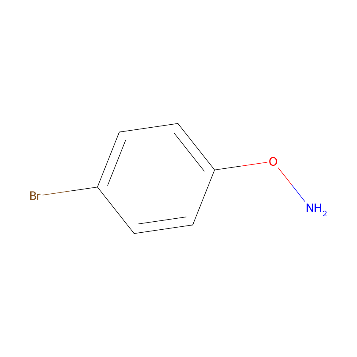 O-(4-bromophenyl)hydroxylamine molecular structure, CAS 65440-82-6